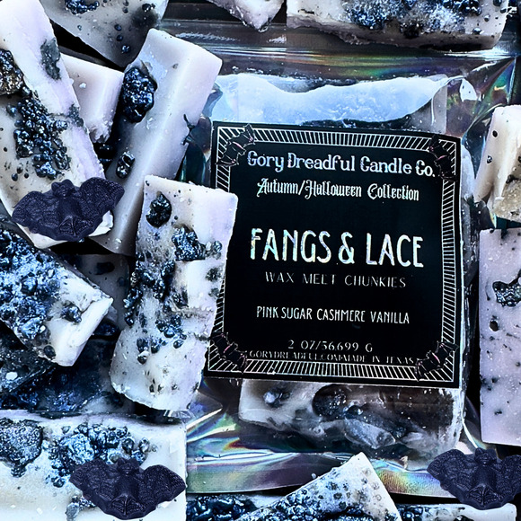 Fangs & Lace Wax Melt Chunkies: Cashmere Pink Sugar Scent - Picture 3 of 10